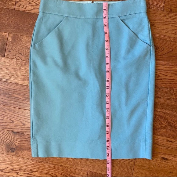 J Crew pencil skirt. Robins egg blue. - Picture 7 of 8